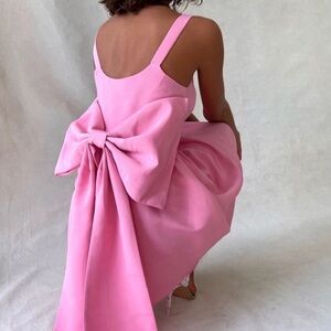 Loveshackfancy Pink Bow Spin Dress